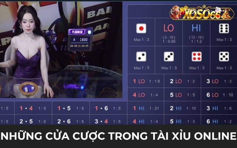 Các cửa đặt cược trong tài xỉu online Các cửa đặt cược trong tài xỉu online