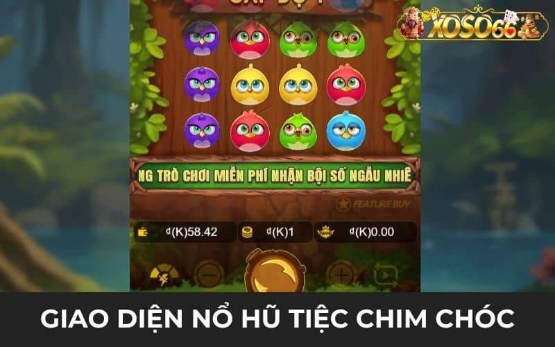 Giao diện chính của trò chơi nổ hũ tiệc chim chóc Giao diện chính của trò chơi nổ hũ tiệc chim chóc
