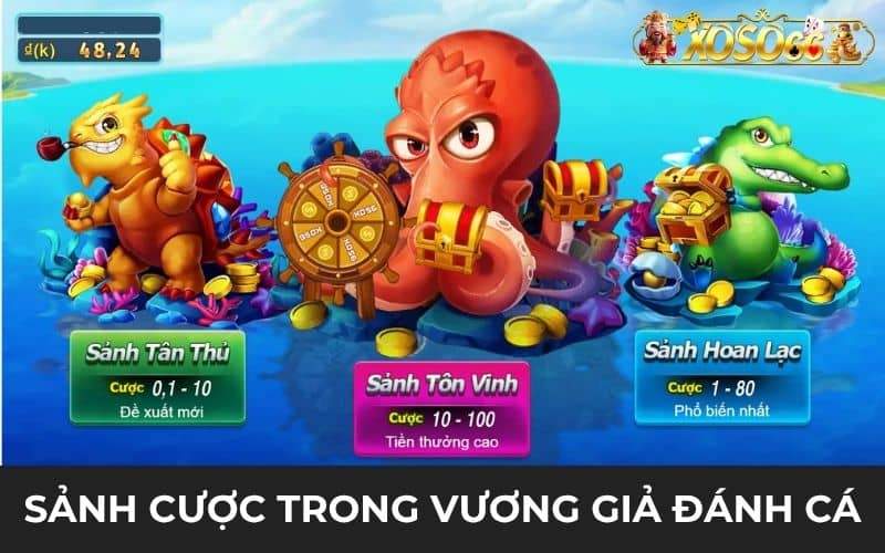 Có 3 sảnh cược trong game Vương Giả Đánh Cá Có 3 sảnh cược trong game Vương Giả Đánh Cá