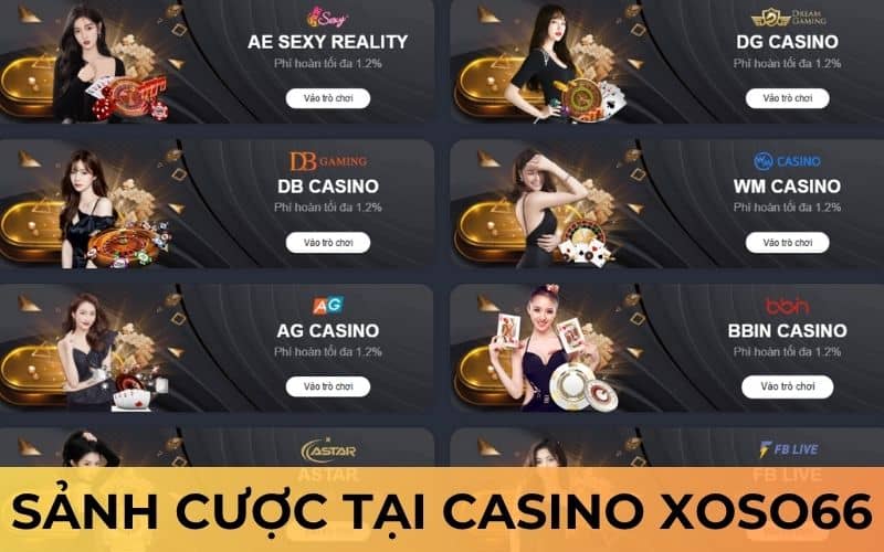 Những sảnh cược có tại casino XOSO66 Những sảnh cược có tại casino XOSO66